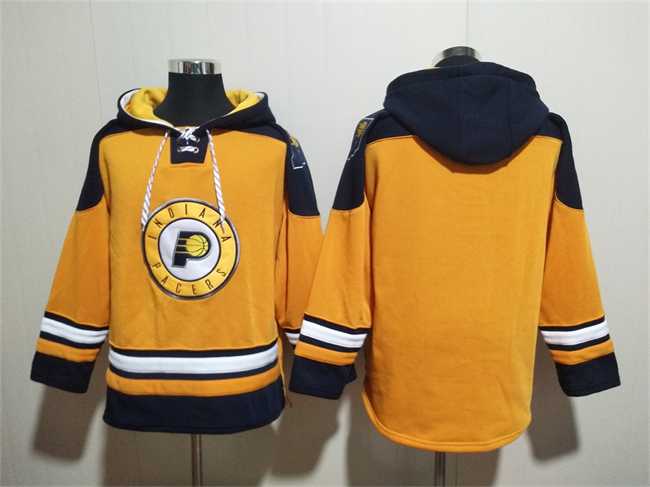 Men's Indiana Pacers Blank Yellow Lace-Up Pullover Hoodie,We sell and wholesale Men's Indiana Pacers Blank Yellow Lace-Up Pullover Hoodie on line form chian!
